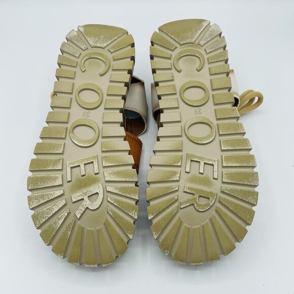 Cooer Shoes Womens Size 8-8.5 EU39 Lace Sandal Platform Chunky Heel Y2K Huarache - Picture 10 of 12
